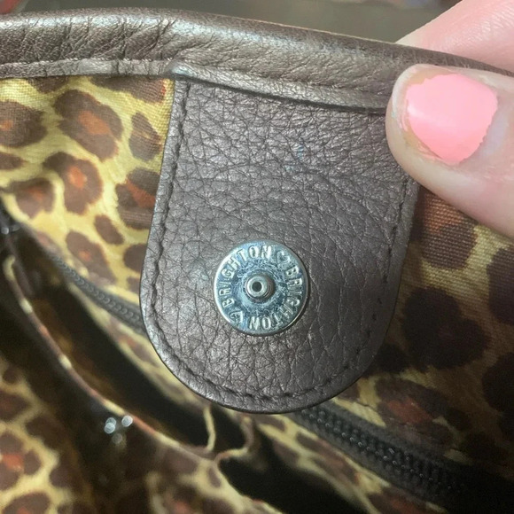 Brighton Retired Valencia Floral Embroidered
Metallic Brown Leather Bag - Picture 9 of 12